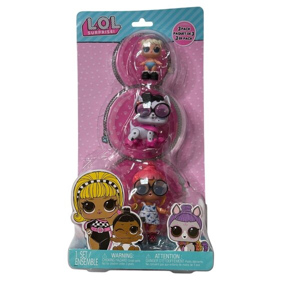 LOL Surprise 3 Pack Dolls & Pets Figure Set - Picture 1 of 3